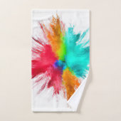 Kleuruitbarsting Centerstuk Kunst Bad Handdoek (Handdoek)