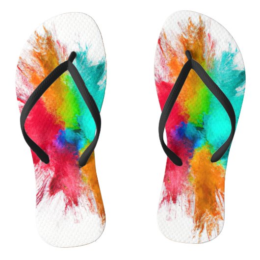 Kleuruitbarsting Centerstuk Kunst Teenslippers (Voetbed)