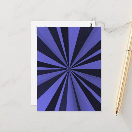 Kleuruitbarsting - Indigo Briefkaart (Voorkant / Achterkant in situ)