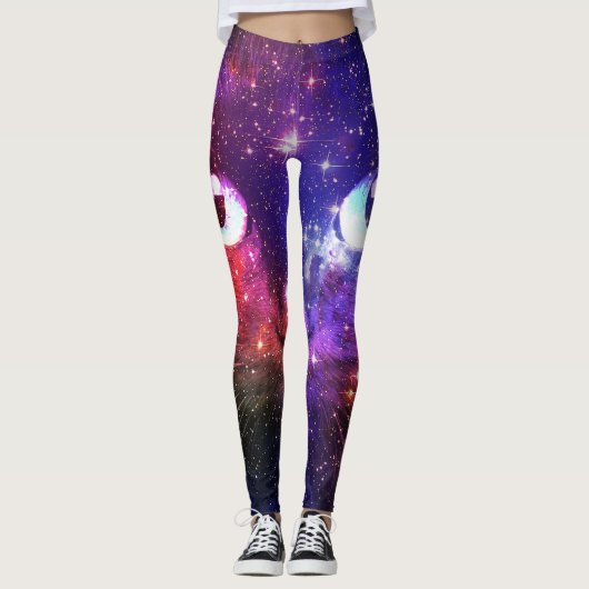 Kleuruitbarsting Melkweg Kat Leggings (Voorkant)