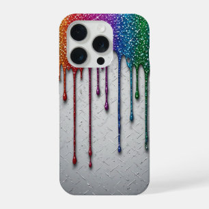 Kleuruitbarsting Regenboogdruppels ✨ Artistieke ve iPhone 15 Pro Case