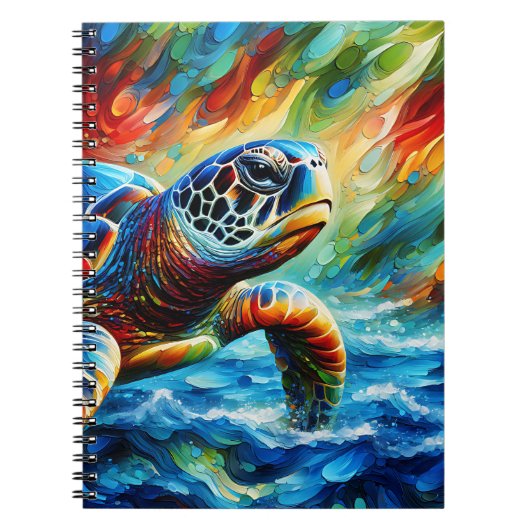 Kleuruitbarsting Schildpad Reis Notitieboek (Voorkant)