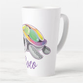 Kleuruitbarsting Zeeschildpad Latte Mok (Rechterhoek)