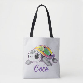 Kleuruitbarsting Zeeschildpad Tote Bag