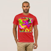 Kleuruitbarstingspatroon T-shirt (Voorkant volledig)