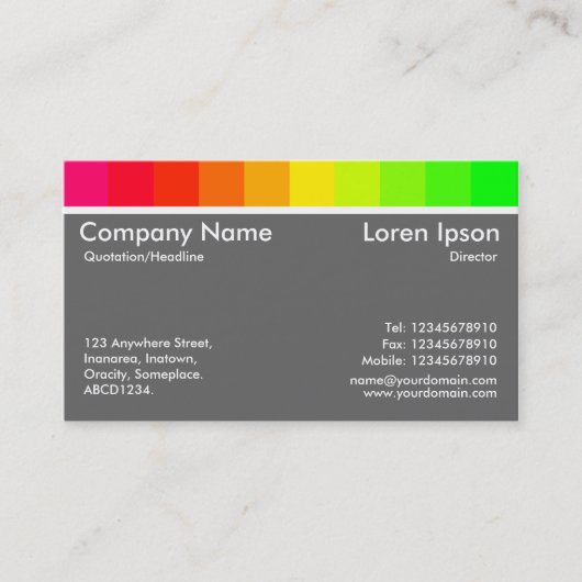 Kleurvariaties 03 (60% grijs) visitekaartje (Voorkant)