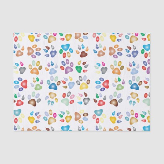 Kleurvee, hondenpatroon, regenboogkleuren tissuepapier (Voorkant)