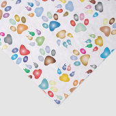 Kleurvee, hondenpatroon, regenboogkleuren tissuepapier (Detail)