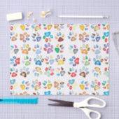 Kleurvee, hondenpatroon, regenboogkleuren tissuepapier (Craft)