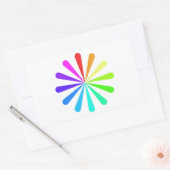 Kleurventilatorwiel Rechthoekige Sticker (Envelop)