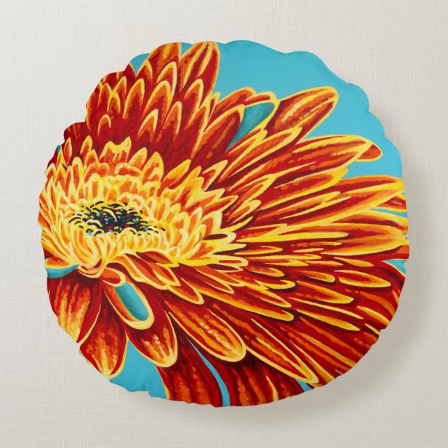 Kleurverbranding I Rond Kussen (Voorkant)