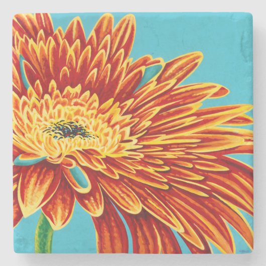 Kleurverbranding I Stenen Onderzetter (Voorkant)