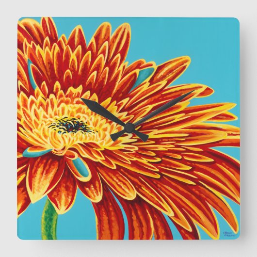 Kleurverbranding I Vierkante Klok (Voorkant)