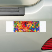 kleurverdwaasd bumpersticker (Op auto)