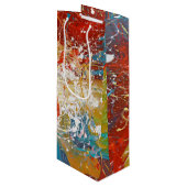 Kleurverf Abstract Wijn Cadeautas (Voorkant Gekanteld)