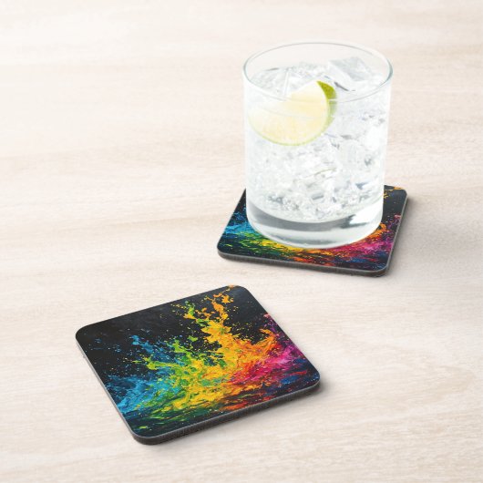 Kleurverf plastic bier onderzetter (Rechterzijde)