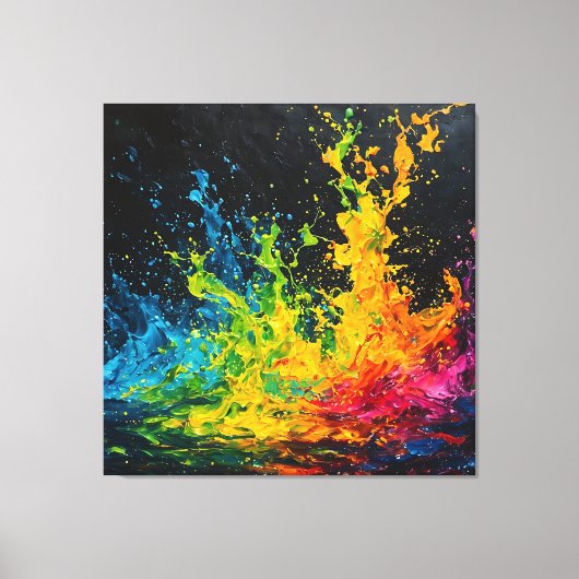 Kleurverf plastic canvas afdruk (Voorkant)