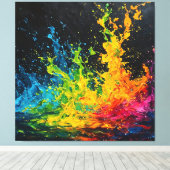 Kleurverf plastic canvas afdruk (Insitu (Houten vloer))