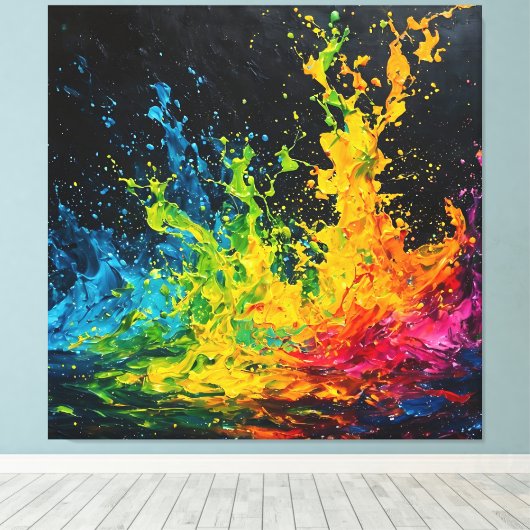 Kleurverf plastic canvas afdruk (Insitu (Houten vloer))