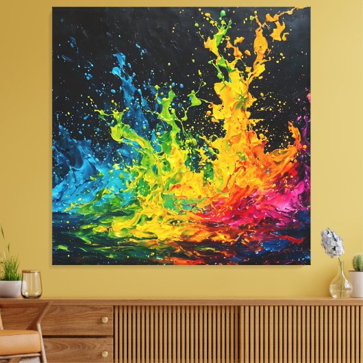 Kleurverf plastic canvas afdruk (Insitu (Woonkamer))