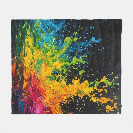 Kleurverf plastic fleece deken (Voorkant (Horizontaal))