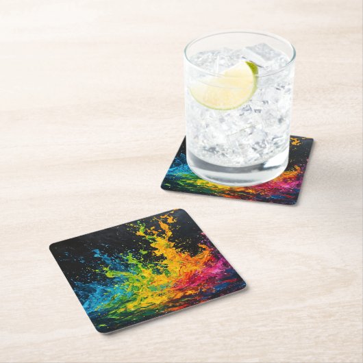 Kleurverf plastic kartonnen onderzetters (Insitu)