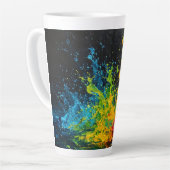 Kleurverf plastic latte mok (Linkerhoek)