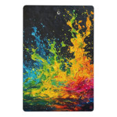 Kleurverf plastic mini klembord (Achterkant)