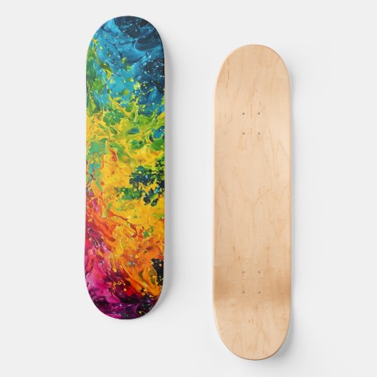 Kleurverf plastic persoonlijk skateboard (Voorkant)