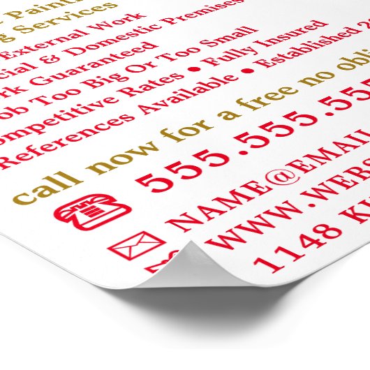 Kleurverf plastic, schilder en decorator poster (Hoek)