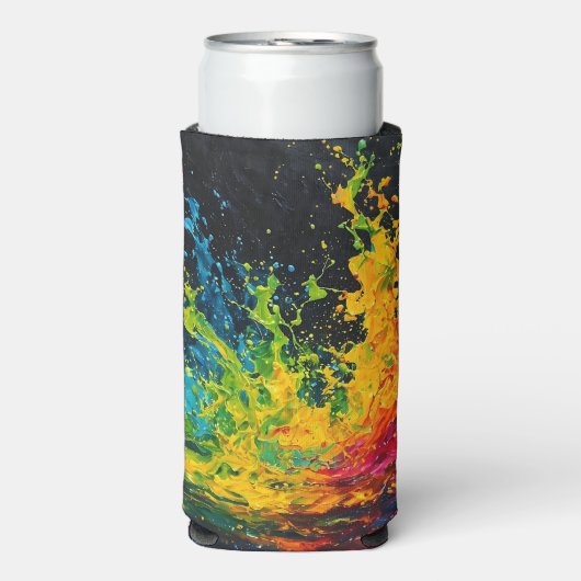 Kleurverf plastic seltzer blikjeskoeler (Seltzer Voorkant)