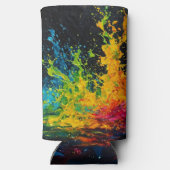 Kleurverf plastic seltzer blikjeskoeler (Achterkant)