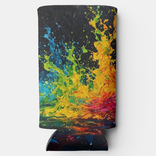 Kleurverf plastic seltzer blikjeskoeler (Achterkant)