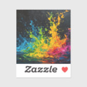 Kleurverf plastic sticker (Vel)