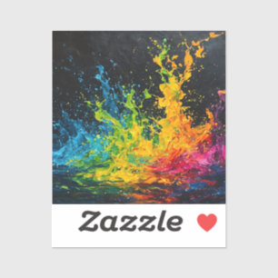 Kleurverf plastic sticker