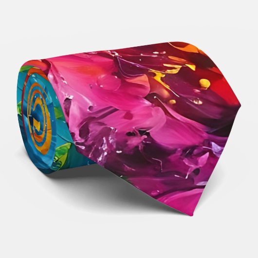 Kleurverf plastic stropdas (Opgerold)