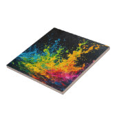 Kleurverf plastic tegeltje (Zijkant)