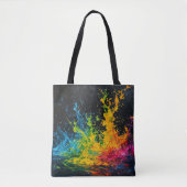 Kleurverf plastic tote bag (Voorkant)