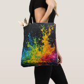 Kleurverf plastic tote bag (Dichtbij)