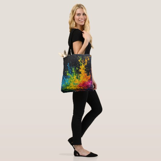 Kleurverf plastic tote bag (Op model)