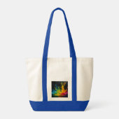 Kleurverf plastic tote bag (Achterkant)