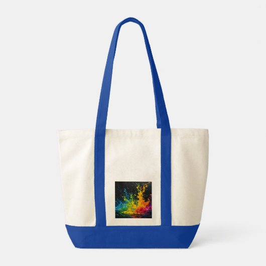 Kleurverf plastic tote bag (Achterkant)