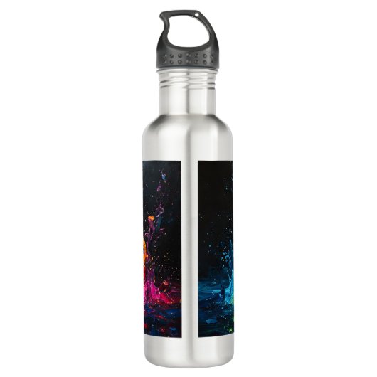 Kleurverf plastic waterfles (Achterkant)