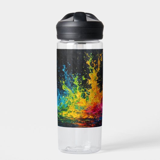 Kleurverf plastic waterfles (Voorkant)