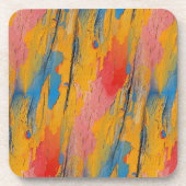 Kleurverf Splatter Bier Onderzetter (Voorkant)