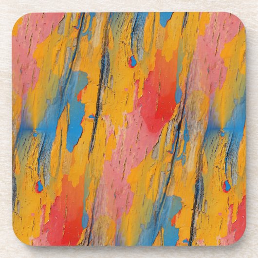 Kleurverf Splatter Bier Onderzetter (Voorkant)