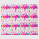 Kleurverf Splatter Cadeaupapier (Vlak)
