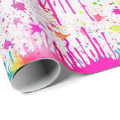 Kleurverf Splatter Cadeaupapier (Rol Hoek)