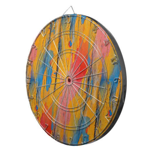 Kleurverf Splatter Dartbord (Voorkant Rechts)