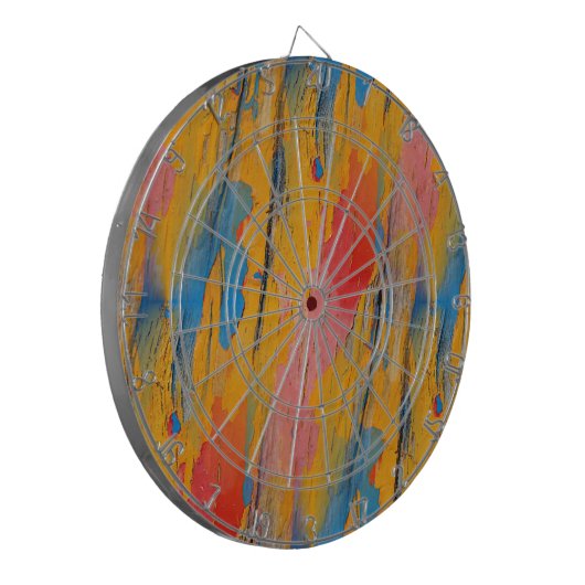 Kleurverf Splatter Dartbord (Voorkant Links)